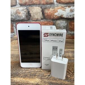 Apple iPod Touch 6th Gen 16GB Pink A1574 w/ Adapter & Cable Bundle